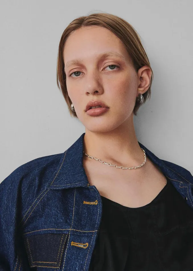 The Frankie Shop Laura Lombardi Bar Chain Necklace 8211 Silver Shop Accessories