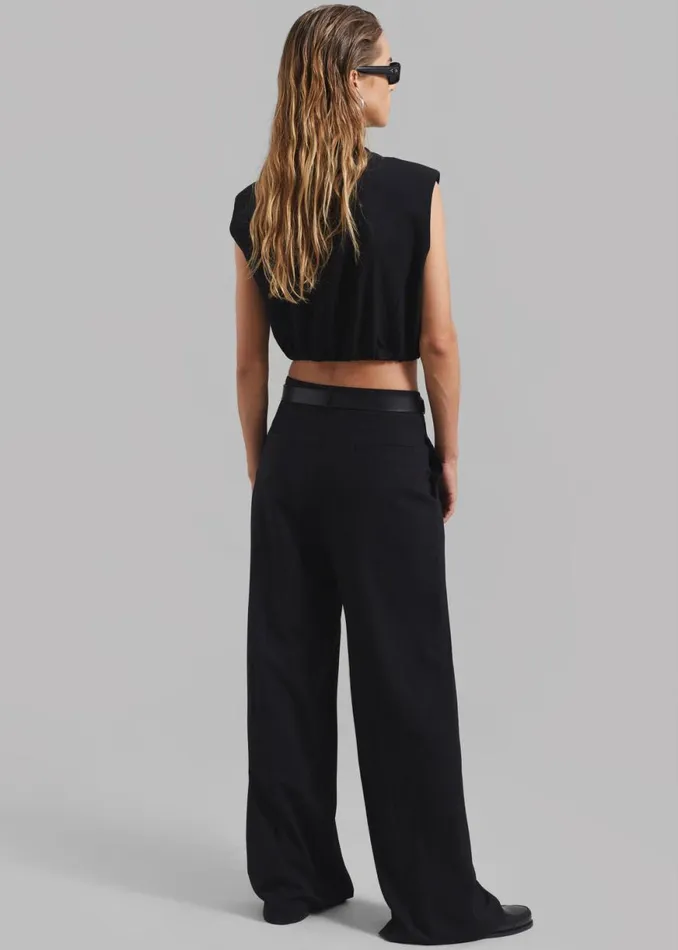 The Frankie Shop Lilly Pleated Trousers 8211 Black Shop Clothing