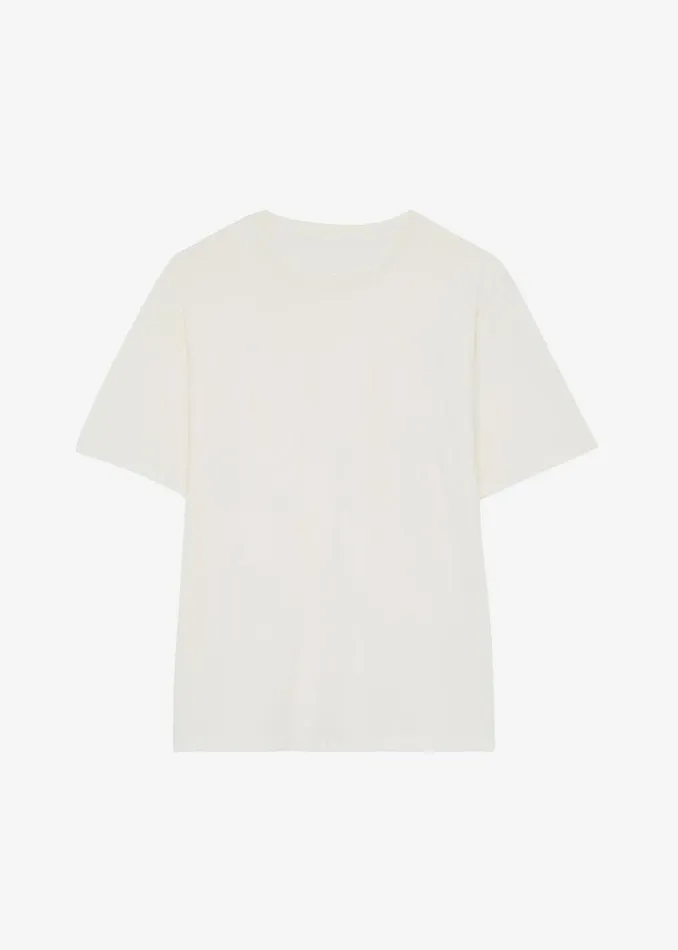 The Frankie Shop Lilou Simple Tee 8211 Beige Shop Tops