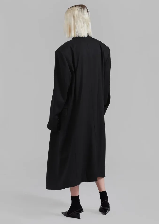 The Frankie Shop London Double Breasted Coat 8211 Black Shop Outerwear