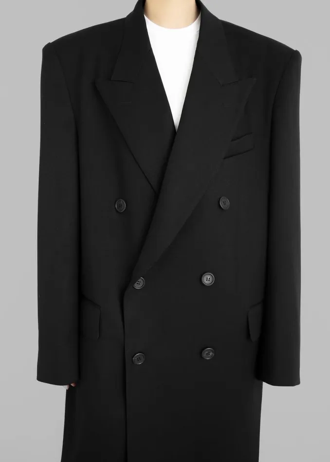 The Frankie Shop London Double Breasted Coat 8211 Black Shop Outerwear