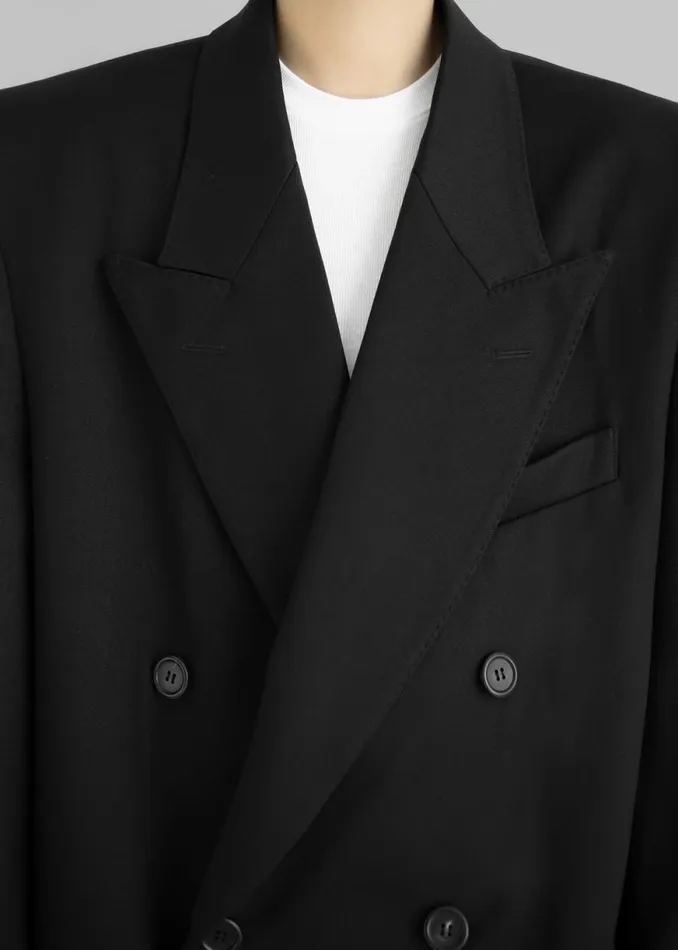The Frankie Shop London Double Breasted Coat 8211 Black Shop Outerwear