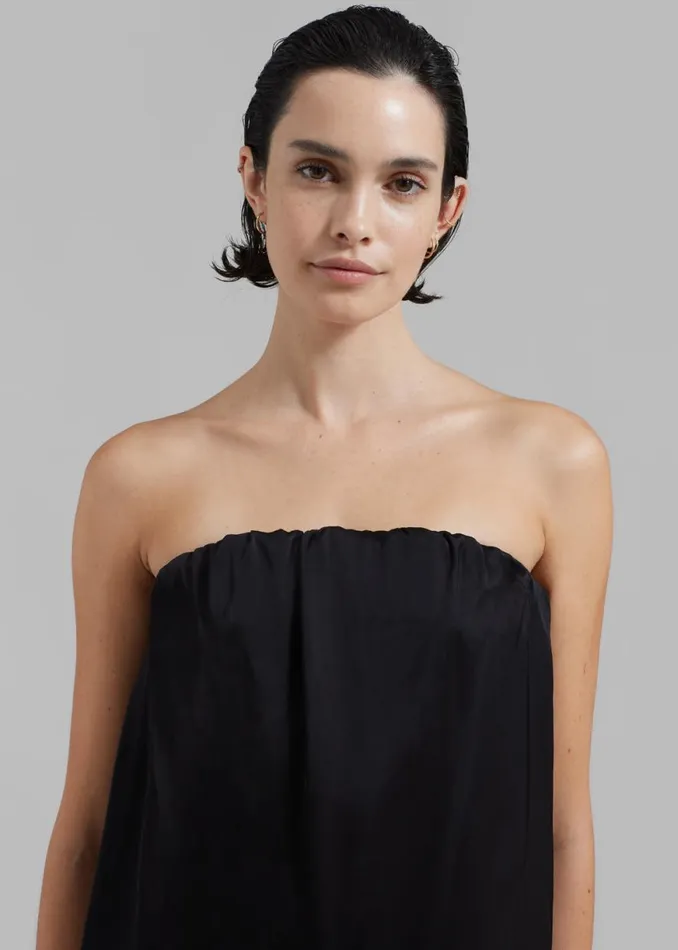 The Frankie Shop Loulou Studio Siple Long Dress 8211 Black Shop Dresses