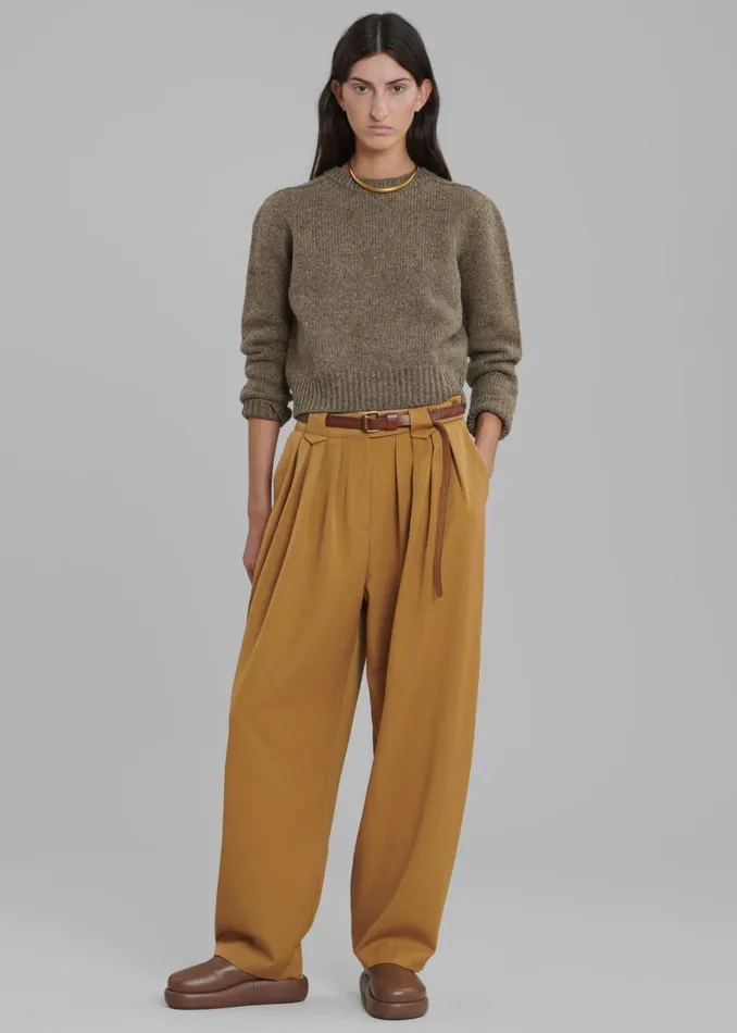 The Frankie Shop Luce Pleated Pants 8211 Ginger Shop Bottoms