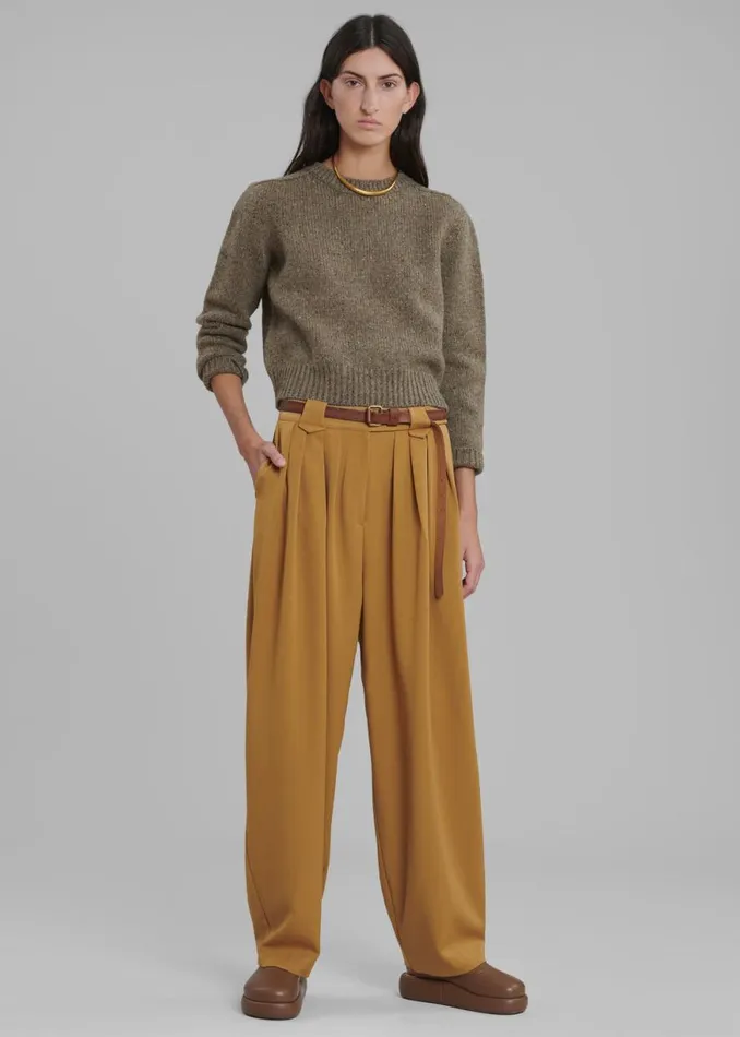 The Frankie Shop Luce Pleated Pants 8211 Ginger Shop Bottoms