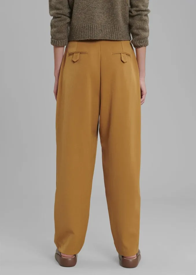The Frankie Shop Luce Pleated Pants 8211 Ginger Shop Bottoms