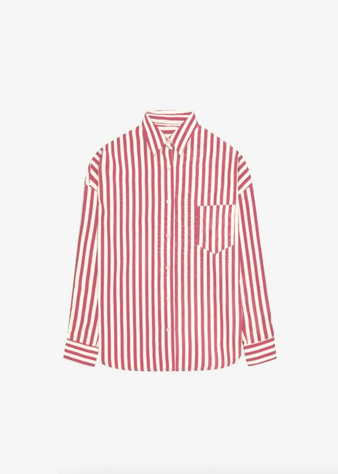 The Frankie Shop Lui Stripe Shirt 8211 Red Shop Tops