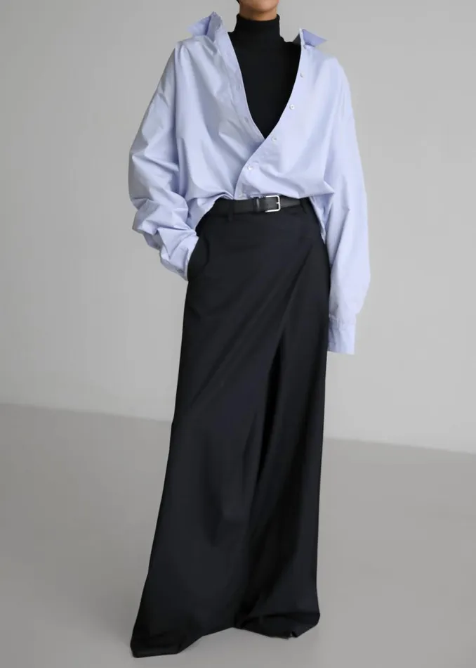 The Frankie Shop Marjorie Asymmetrical Trousers 8211 Black Shop Clothing
