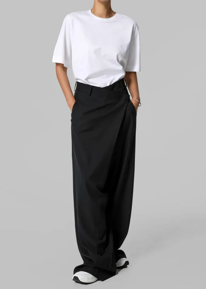 The Frankie Shop Marjorie Asymmetrical Trousers 8211 Black Shop Clothing