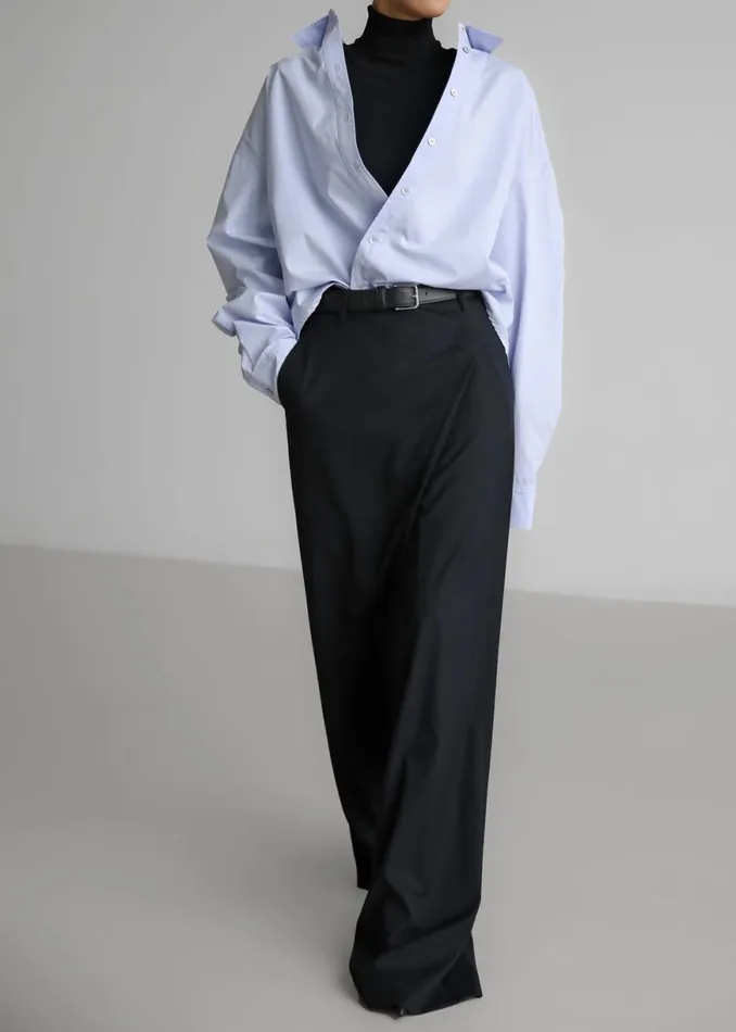 The Frankie Shop Marjorie Asymmetrical Trousers 8211 Black Shop Clothing