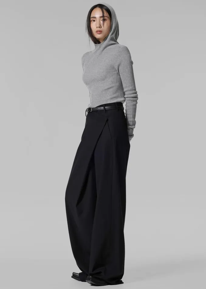 The Frankie Shop Marjorie Asymmetrical Trousers 8211 Black Shop Clothing
