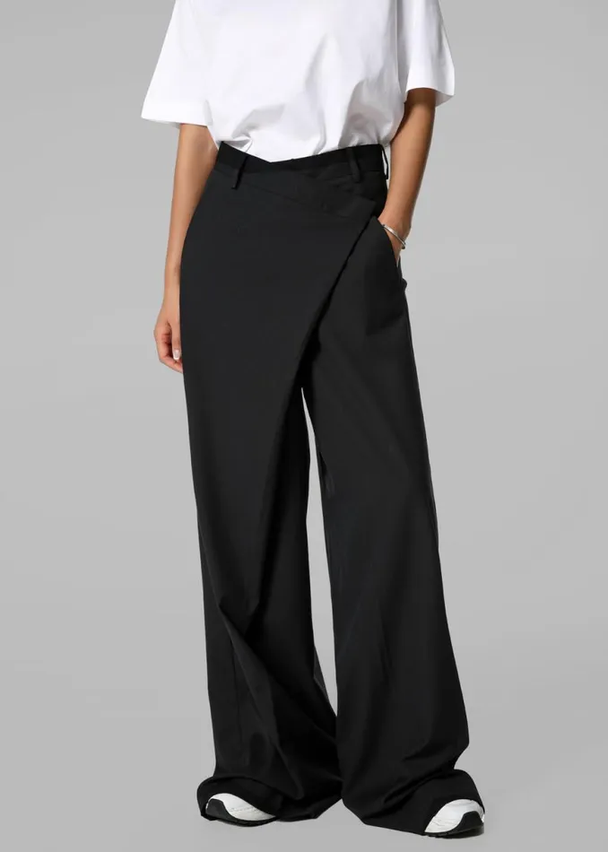 The Frankie Shop Marjorie Asymmetrical Trousers 8211 Black Shop Clothing