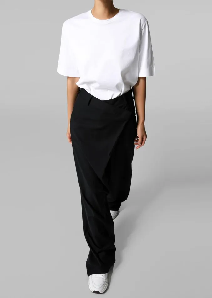 The Frankie Shop Marjorie Asymmetrical Trousers 8211 Black Shop Clothing