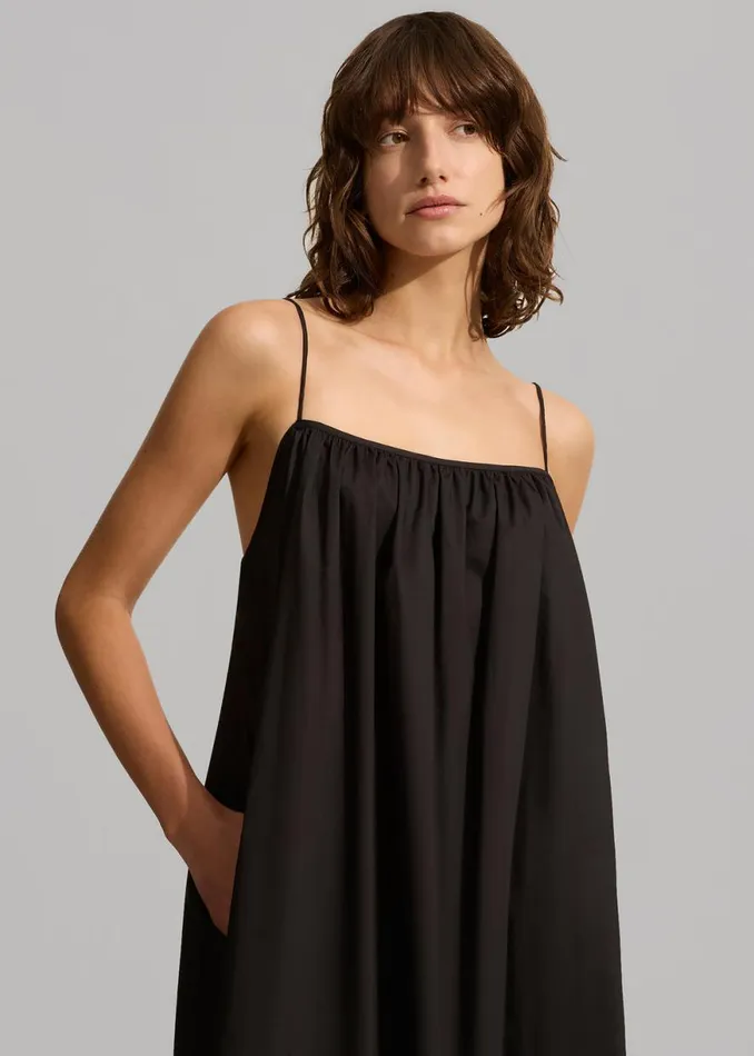 The Frankie Shop Matteau Voluminous Sundress 8211 Black Shop Dresses