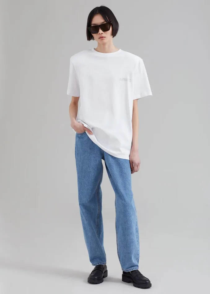 The Frankie Shop ROTATE Boxy Lasercut TShirt 8211 Bright White Shop Tops