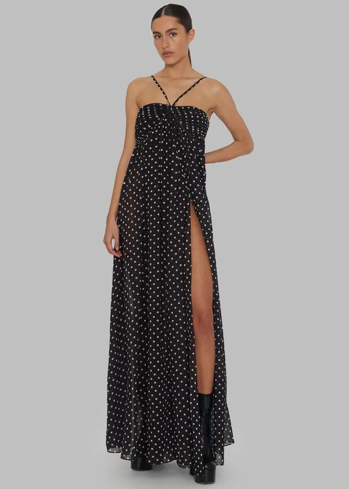 The Frankie Shop ROTATE Chiffon Halterneck Dress 8211 Tap Shoe Comb Shop Dresses