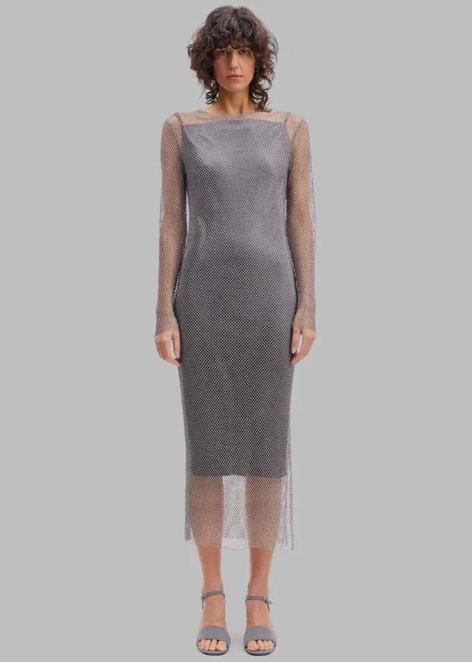 The Frankie Shop Samse Samse Magda Dress 8211 Light Grey Shop Dresses