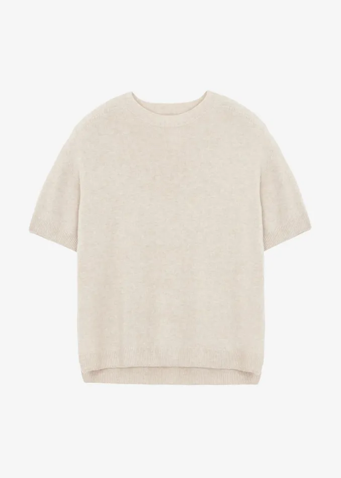 The Frankie Shop Sofie Wool Blend Knit Top 8211 Oat Shop Clothing