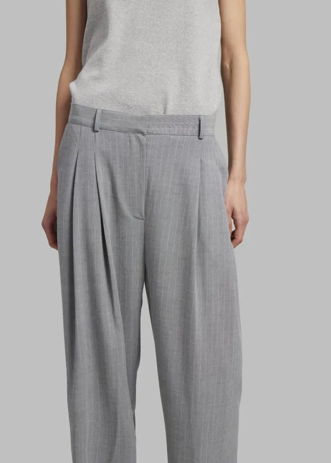 The Frankie Shop Sybil Trousers 8211 Grey Pinstripe Shop Bottoms
