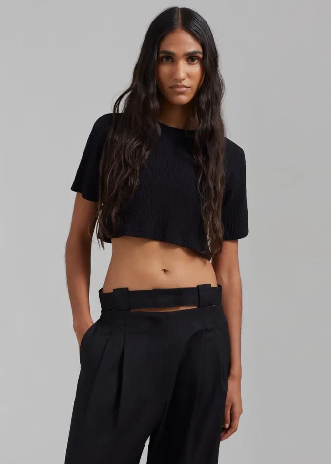 The Frankie Shop Tate Trousers 8211 Black Shop Clothing