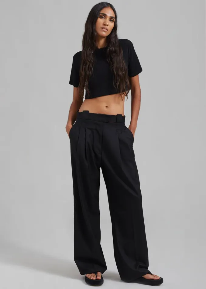 The Frankie Shop Tate Trousers 8211 Black Shop Clothing