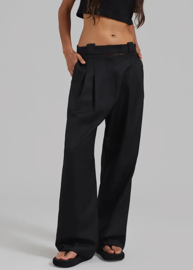 The Frankie Shop Tate Trousers 8211 Black Shop Clothing
