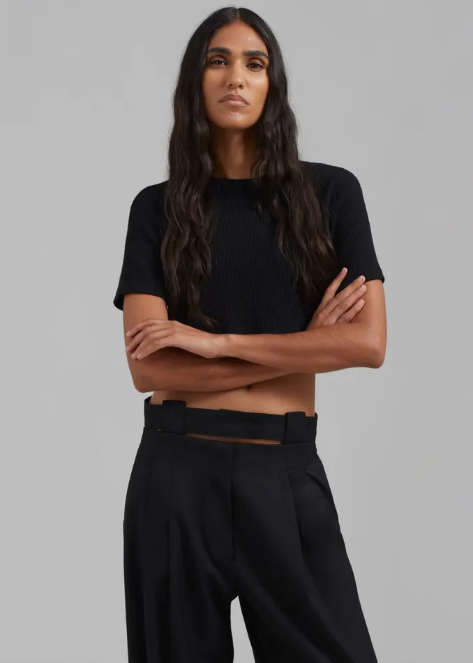 The Frankie Shop Tate Trousers 8211 Black Shop Clothing