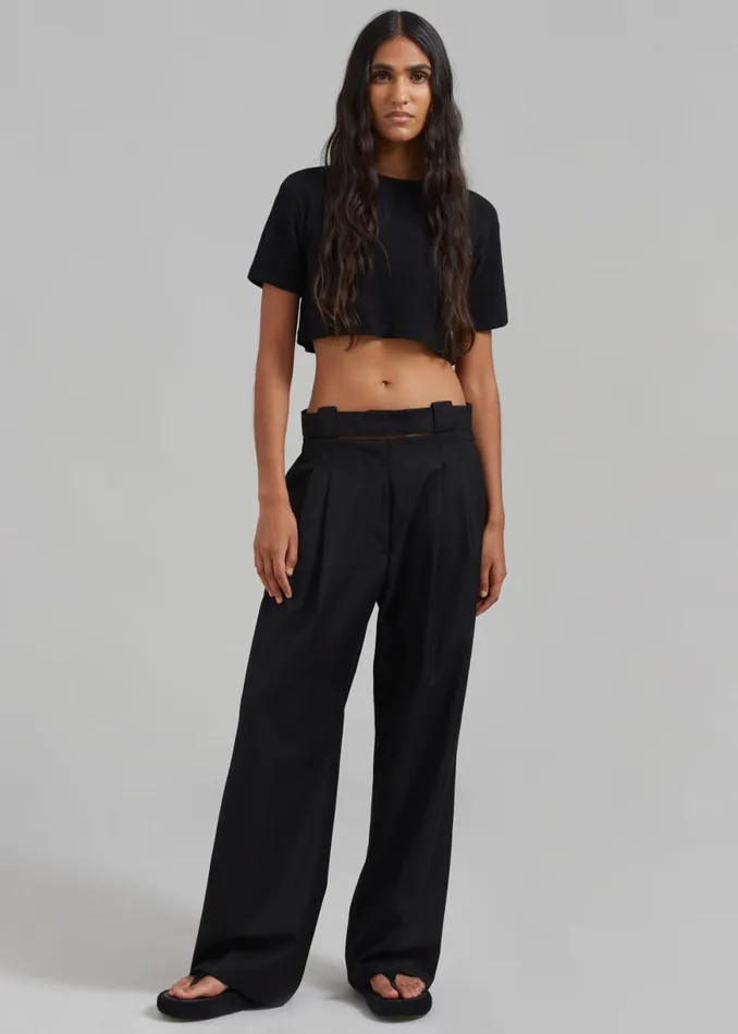 The Frankie Shop Tate Trousers 8211 Black Shop Clothing