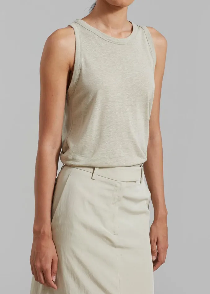 The Frankie Shop Taya Tank Top 8211 Olive Shop Tops