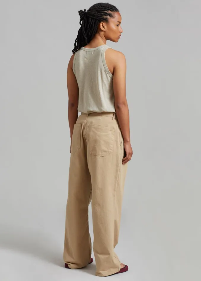 The Frankie Shop Taya Tank Top 8211 Olive Shop Tops