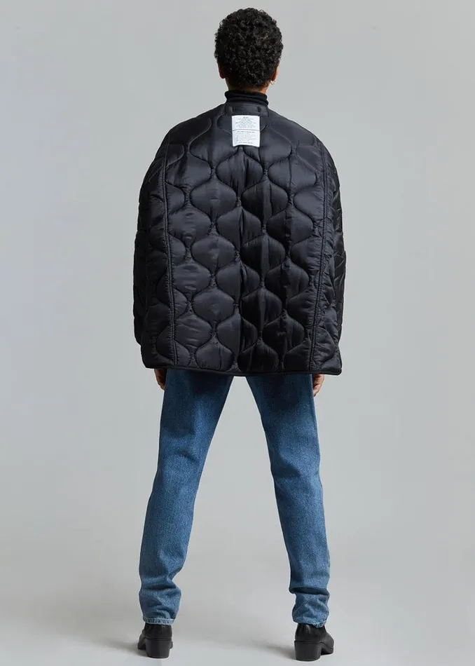 The Frankie Shop Teddy Quilted Jacket 8211 Black Shop Outerwear