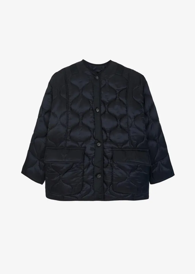 The Frankie Shop Teddy Quilted Jacket 8211 Black Shop Outerwear