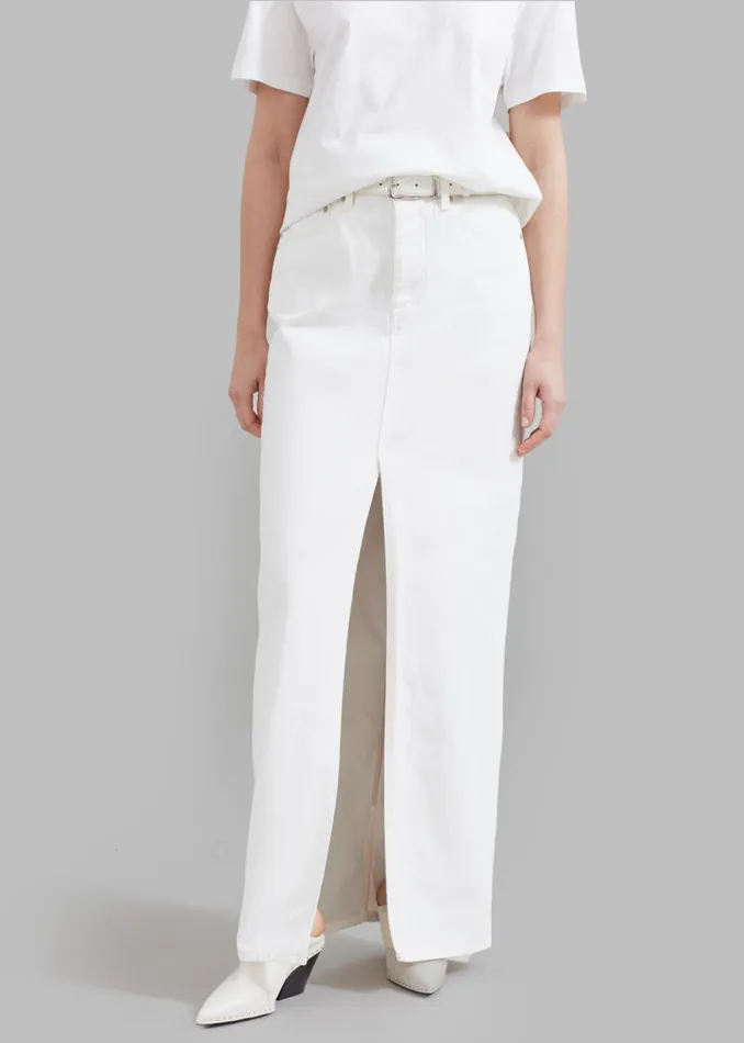 The Frankie Shop Texas Denim Pencil Skirt 8211 Off White Shop Denim