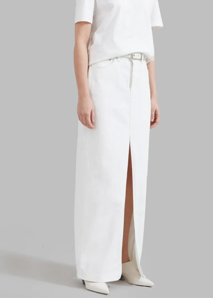The Frankie Shop Texas Denim Pencil Skirt 8211 Off White Shop Denim