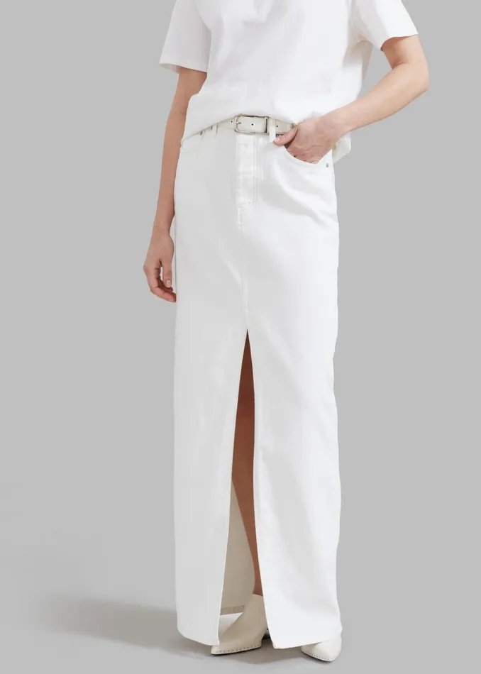 The Frankie Shop Texas Denim Pencil Skirt 8211 Off White Shop Denim