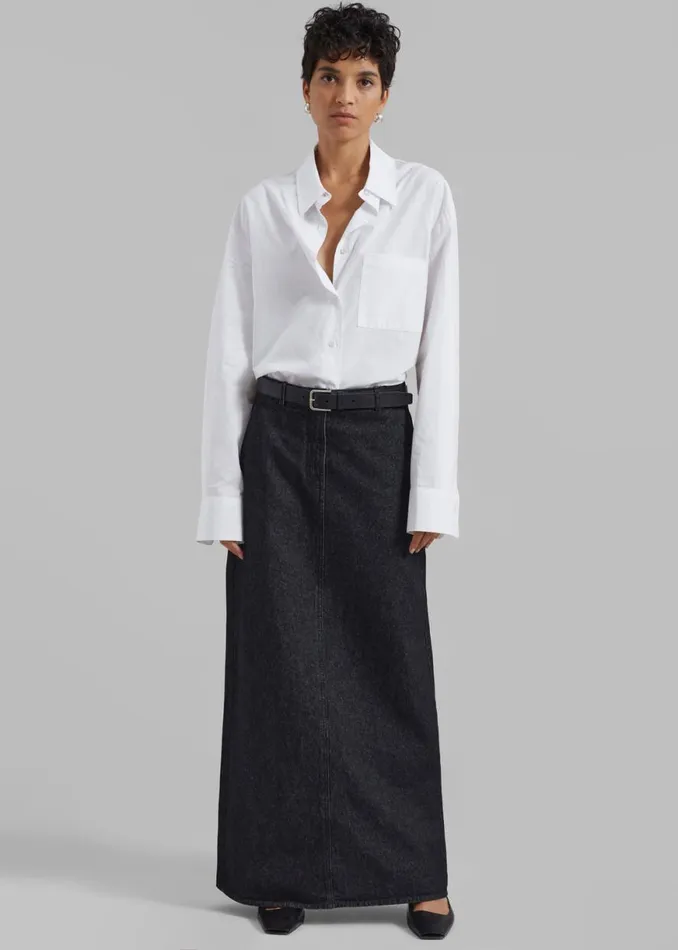 The Frankie Shop The Garment Eclipse Skirt 8211 Dark Grey Melange Shop Clothing
