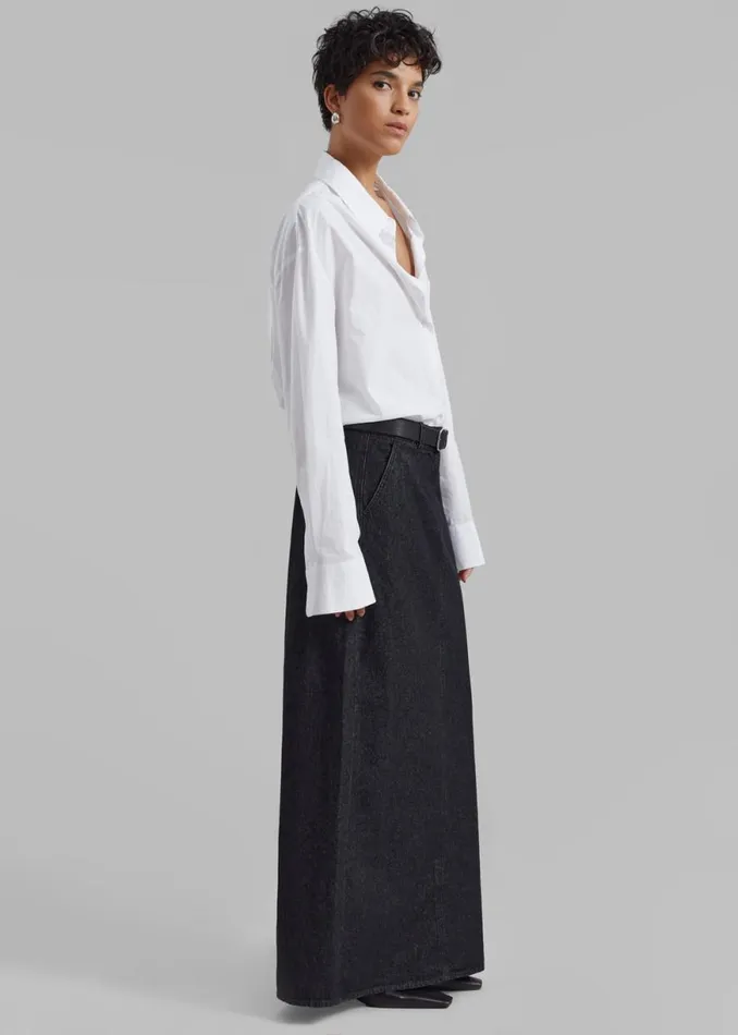 The Frankie Shop The Garment Eclipse Skirt 8211 Dark Grey Melange Shop Clothing