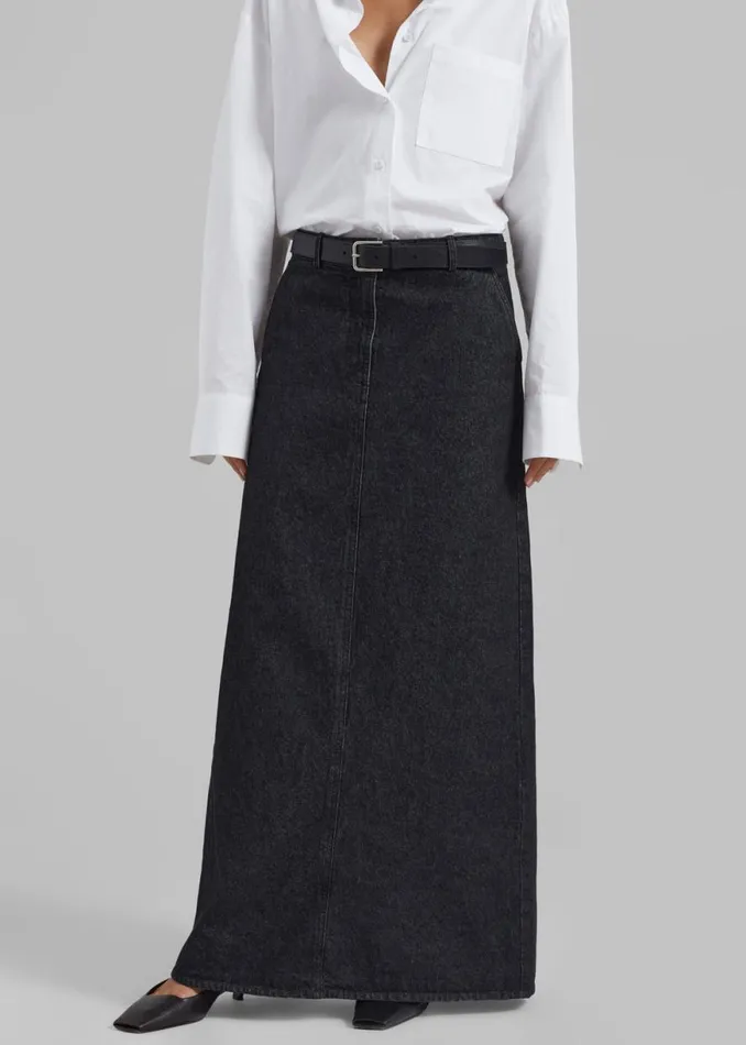 The Frankie Shop The Garment Eclipse Skirt 8211 Dark Grey Melange Shop Clothing