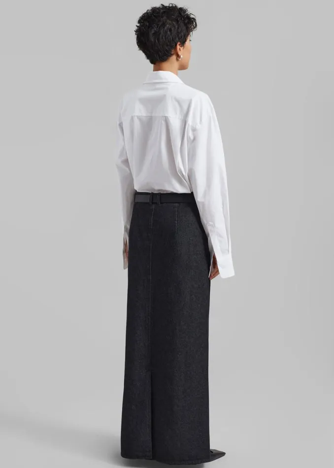 The Frankie Shop The Garment Eclipse Skirt 8211 Dark Grey Melange Shop Clothing