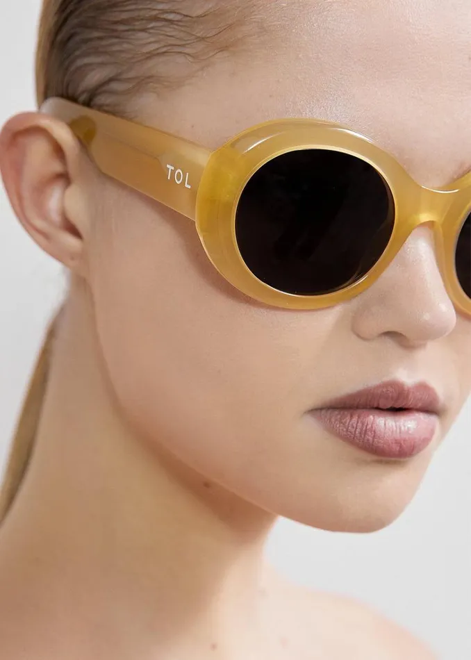 The Frankie Shop TOL Eyewear Double Round Sunglasses 8211 Honey Shop Accessories