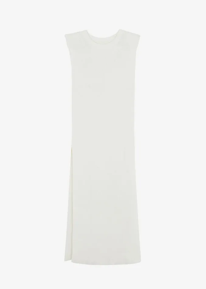 The Frankie Shop Wren Sleeveless Knit Dress 8211 White Shop Dresses