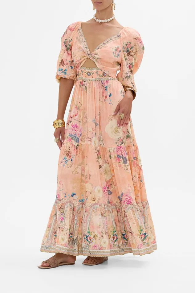 TIERED PUFF SLEEVE DRESS THE JEWELLERY PALACE The Jewellery Palace Womens Camilla Dresses