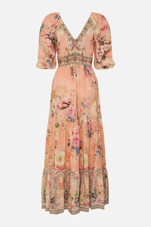 TIERED PUFF SLEEVE DRESS THE JEWELLERY PALACE The Jewellery Palace Womens Camilla Dresses