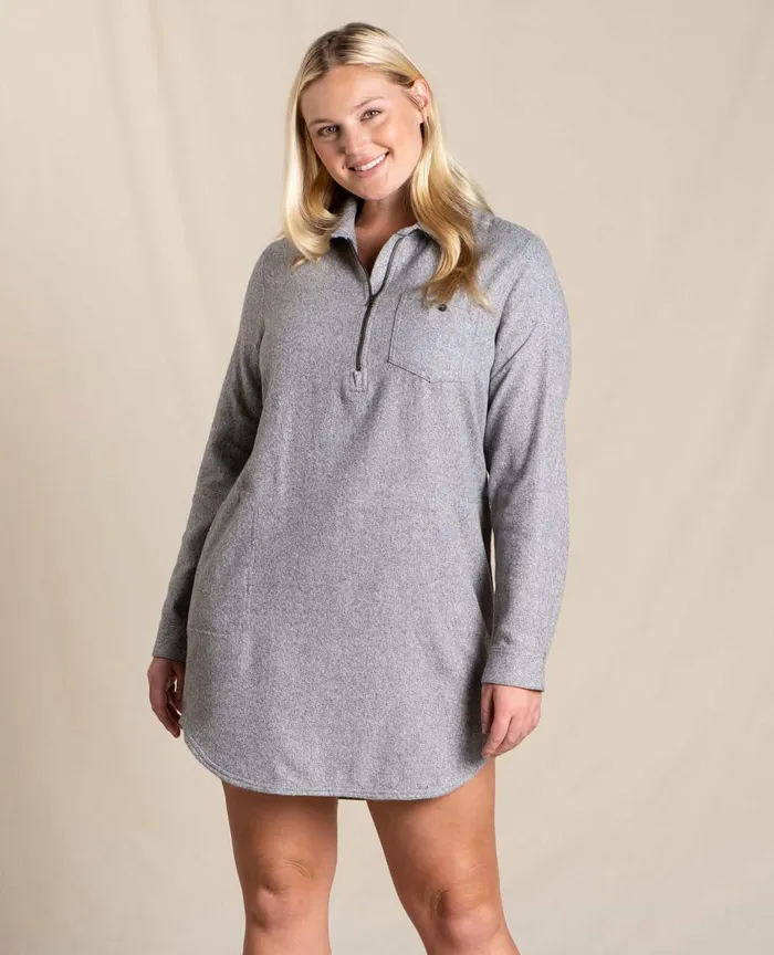 ToadandCo Dresses Bodie Quarter Zip Dress Smoke 8211 Women039s