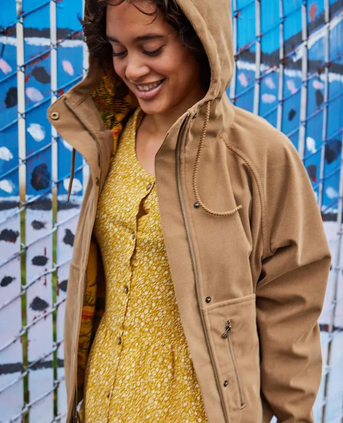 ToadandCo Jackets and Layers Granite Cord Raglan Jacket Honey Brown Cord 8211 Women039s