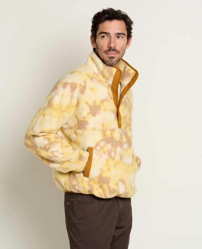 ToadandCo Jackets and Layers Men039s Campo Fleece Pullover Barley Tie Dye Print 8211 Men039s