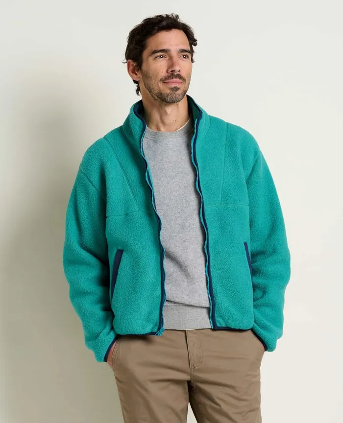 ToadandCo Jackets and Layers Men039s Campo Fleece Zip Jacket Cyan 8211 Men039s