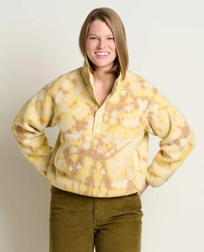 ToadandCo Jackets and Layers Women039s Campo Fleece Pullover Barley Tie Dye Print 8211 Women039s