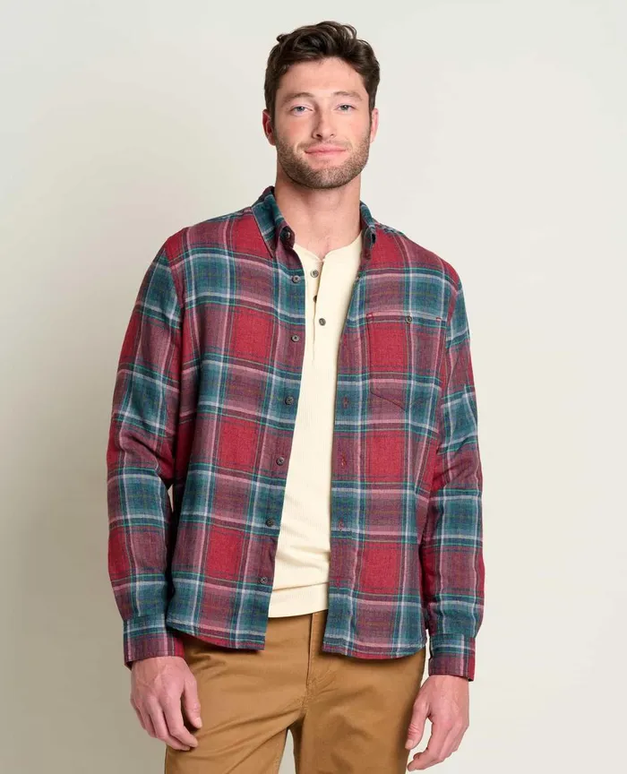 ToadandCo Shirts Airsmyth Long Sleeve Shirt Berry Windowpane 8211 Men039s