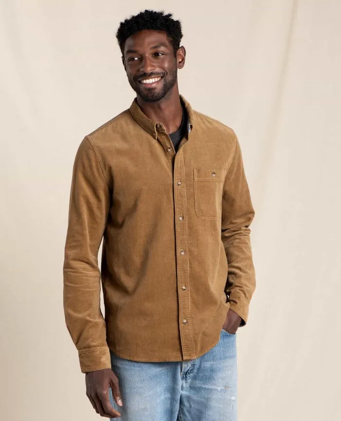 ToadandCo Shirts Men039s Scouter Cord Long Sleeve Shirt Honey Brown 8211 Men039s